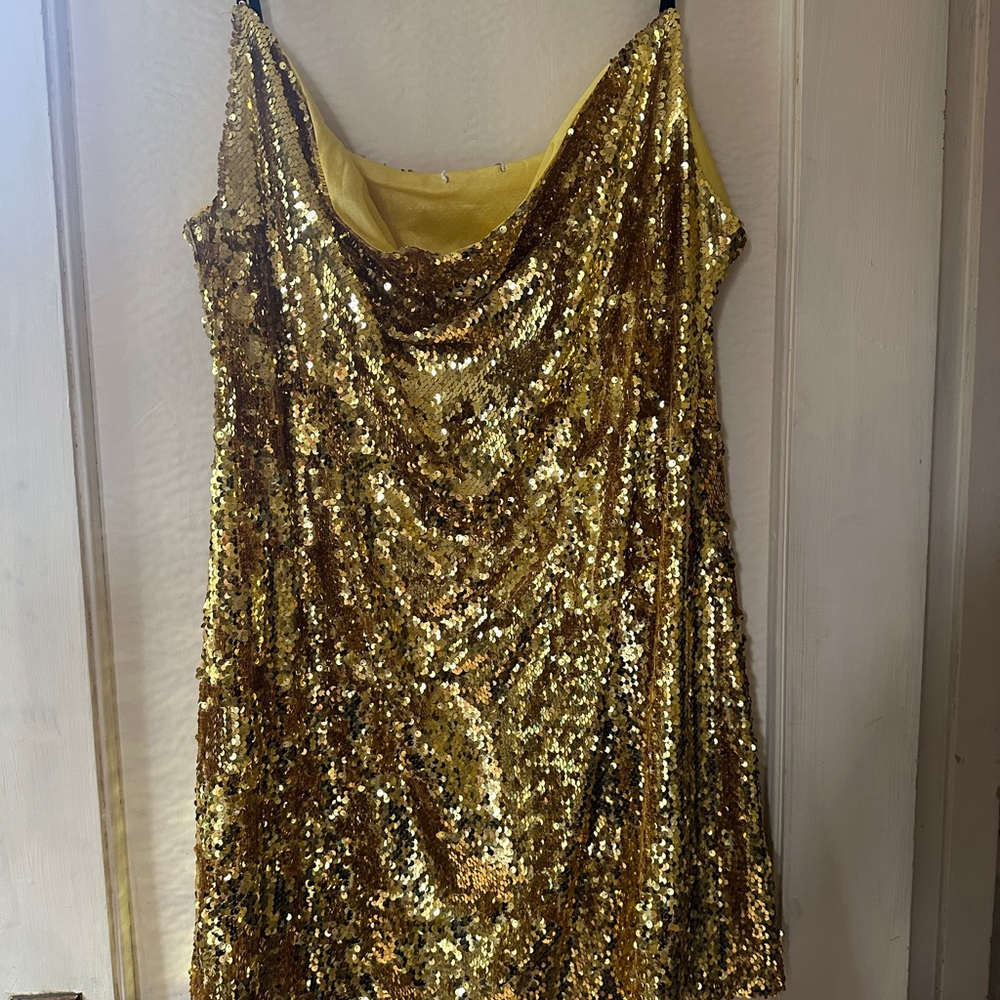 ASOS Gold Sequin Mini Dress